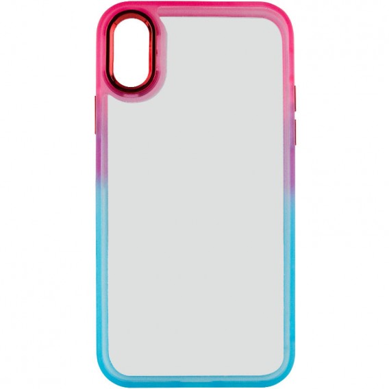 Чохол TPU+PC Fresh sip series для Apple iPhone XS Max (6.5"") Бірюзовий / Рожевий