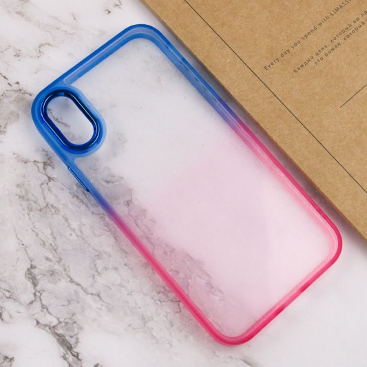 Чохол TPU+PC Fresh sip series для Apple iPhone XS Max (6.5") Рожевий / Синій - зображення 2 