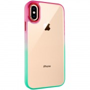 Чохол TPU+PC Fresh sip series для Apple iPhone XS Max (6.5") Салатовий / Рожевий