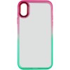 Чехол TPU+PC Fresh sip series для Apple iPhone XS Max (6.5"") Салатовый / Розовый
