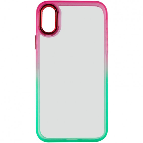 Чехол TPU+PC Fresh sip series для Apple iPhone XS Max (6.5"") Салатовый / Розовый