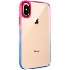 Чехол TPU+PC Fresh sip series для Apple iPhone XS Max (6.5"") Синий / Розовый