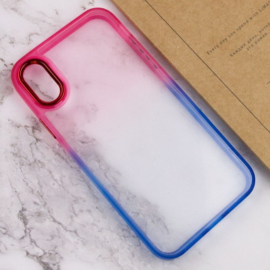 Чохол TPU+PC Fresh sip series для Apple iPhone XS Max (6.5") Синій / Рожевий - зображення 2 