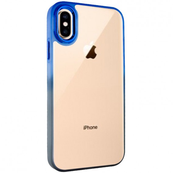 Чехол TPU+PC Fresh sip series для Apple iPhone XS Max (6.5"") Черный / Синий