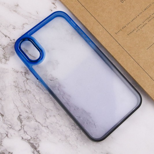 Чохол TPU+PC Fresh sip series для Apple iPhone XS Max (6.5") Чорний / Синій - зображення 2 