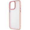 TPU+PC чехол для Apple iPhone 14 Pro (6.1"") - Metal Buttons Розовый
