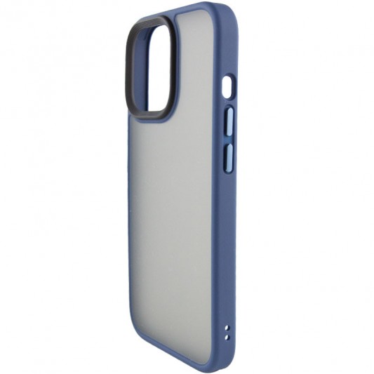 TPU+PC чохол Metal Buttons для Apple iPhone 14 Pro (6.1") Синій - зображення 3 