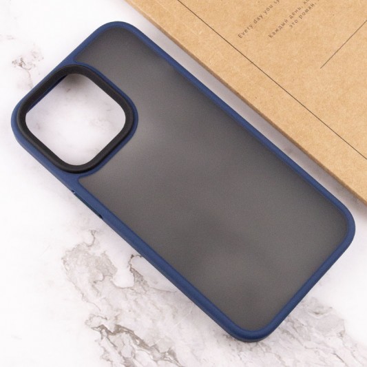 TPU+PC чохол Metal Buttons для Apple iPhone 14 Pro (6.1") Синій - зображення 4 