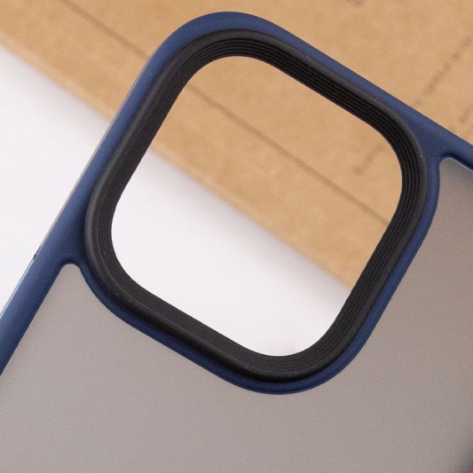 TPU+PC чохол Metal Buttons для Apple iPhone 14 Pro (6.1") Синій - зображення 5 