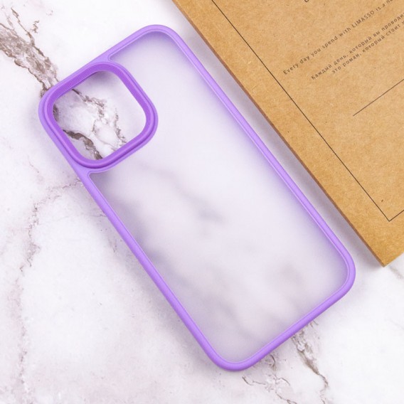 TPU+PC чохол для Apple iPhone 14 Pro Max (6.7"") - Metal Buttons Бузковий