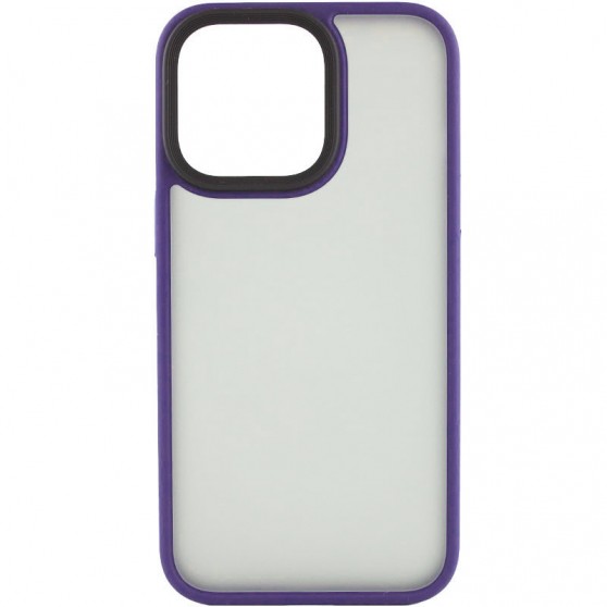 TPU+PC чехол Metal Buttons для Apple iPhone 14 Pro Max (6.7") Темно-Фиолетовый