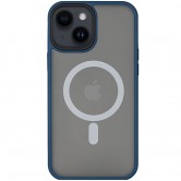 TPU+PC чохол Metal Buttons with MagSafe для Apple iPhone 14 (6.1) Синій TPU+PC чохол Metal Buttons with MagSafe для Apple iPhone 14 (6.1) Синій