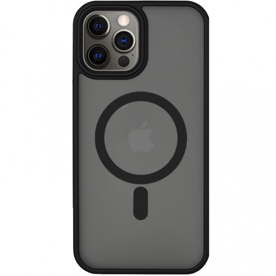 TPU+PC чохол Metal Buttons with MagSafe для Apple iPhone 14 Pro (6.1") Чорний
