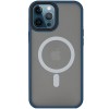 TPU+PC чехол Metal Buttons with MagSafe для Apple iPhone 14 Pro Max (6.7 дюйма) Синий
