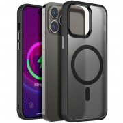 TPU+PC чохол для Apple iPhone 14 Pro Max (6.7"") - Metal Buttons with MagSafe Чорний