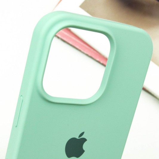 Чехол Silicone Case Full Protective (AA) для Apple iPhone 14 Pro (6.1") Бирюзовый / Turquoise - изображение 2