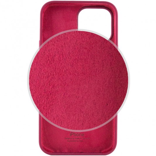 Чехол Silicone Case Full Protective (AA) для Apple iPhone 14 Pro (6.1") Бордовый / Maroon - изображение 2