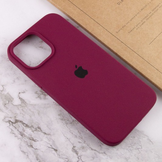Чехол Silicone Case Full Protective (AA) для Apple iPhone 14 Pro (6.1") Бордовый / Maroon - изображение 4