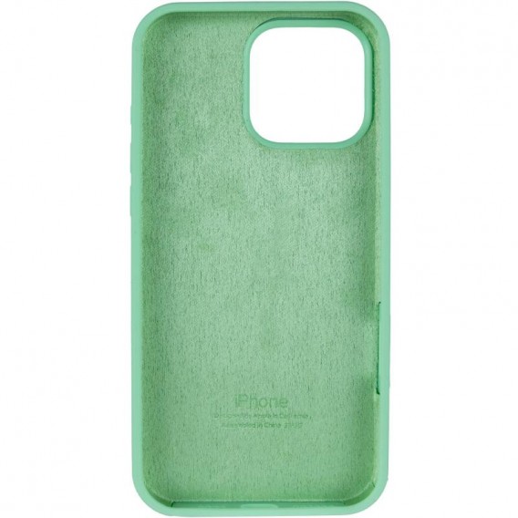 Чехол Silicone Case Full Protective (AA) для Apple iPhone 14 Pro (6.1 дюйма) Зеленый / Pistachio