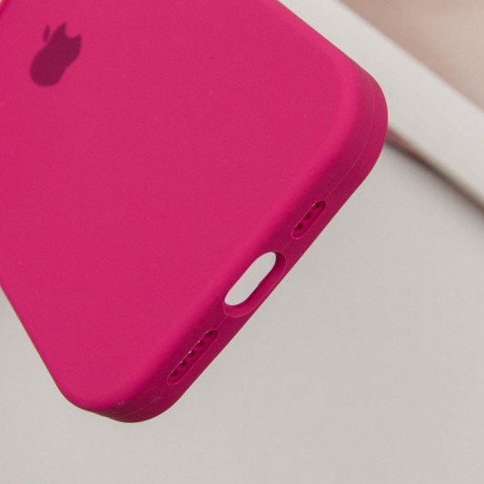 Чехол Silicone Case Full Protective (AA) для Apple iPhone 14 Pro (6.1") Красный / Rose Red - изображение 4