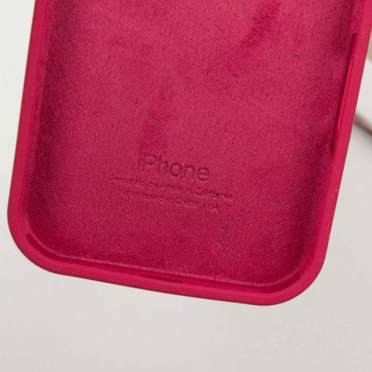 Чехол Silicone Case Full Protective (AA) для Apple iPhone 14 Pro (6.1") Красный / Rose Red - изображение 5