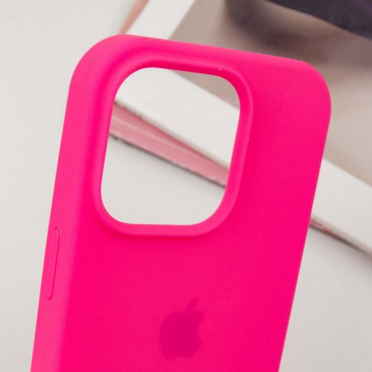 Чохол Silicone Case Full Protective (AA) для Apple iPhone 14 Pro (6.1") Рожевий / Barbie pink - зображення 2 