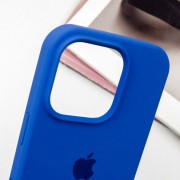 Чехол для Apple iPhone 14 Pro (6.1"") - Silicone Case Full Protective (AA) Синий / Capri Blue