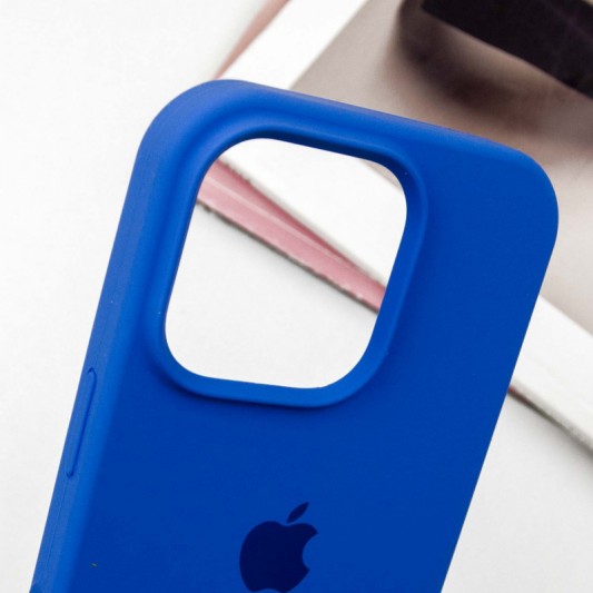 Чехол Silicone Case Full Protective (AA) для Apple iPhone 14 Pro (6.1") Синий / Capri Blue - изображение 2