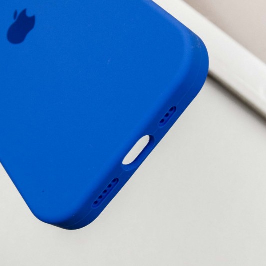 Чехол Silicone Case Full Protective (AA) для Apple iPhone 14 Pro (6.1") Синий / Capri Blue - изображение 4