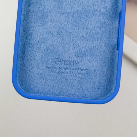 Чехол Silicone Case Full Protective (AA) для Apple iPhone 14 Pro (6.1") Синий / Capri Blue - изображение 5