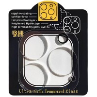 Защитное стекло на камеру Full Block (тех.пак) для Apple iPhone 14 Pro (6.1 дюйма) / 14 Pro Max (6.7 дюйма) Прозрачный