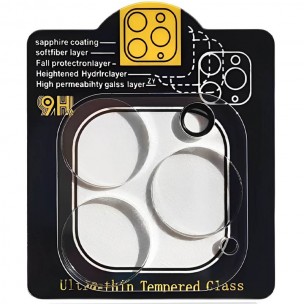 Защитное стекло на камеру Full Block (тех.пак) для Apple iPhone 14 Pro (6.1 дюйма) / 14 Pro Max (6.7 дюйма) Прозрачный