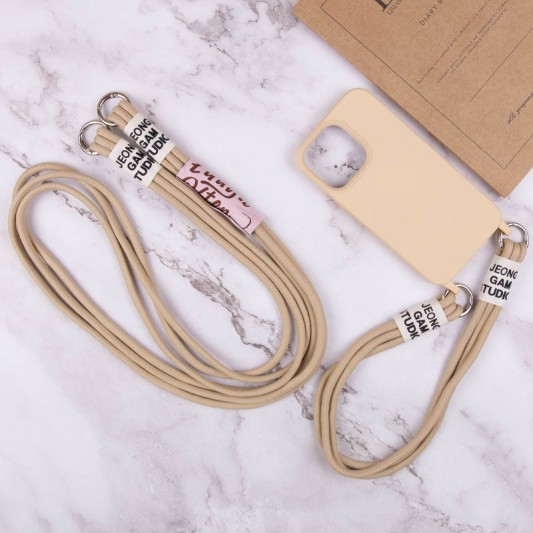 Чехол TPU two straps California для Apple iPhone 13 (6.1") Бежевый / Beige - изображение 9
