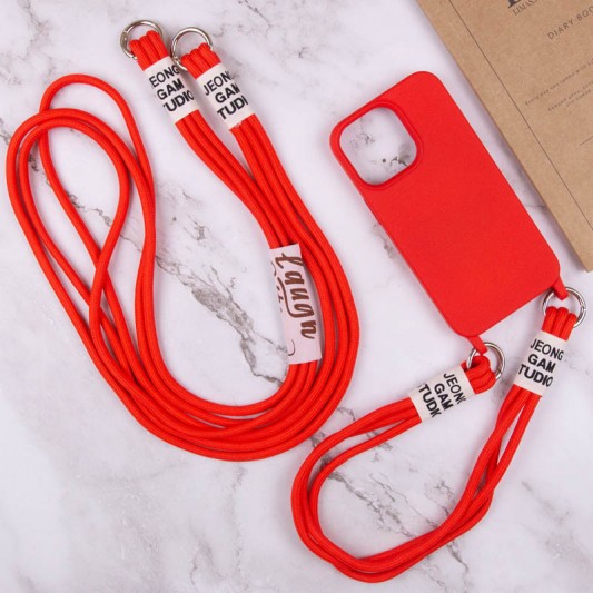 Чехол TPU two straps California для Apple iPhone 13 (6.1") Красный - изображение 9
