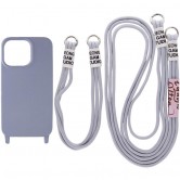 Чехол TPU two straps California для Apple iPhone 13 (6.1 дюйма) Серый / Stone