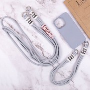 Чехол для Apple iPhone 13 (6.1"") - TPU two straps California Серый / Stone