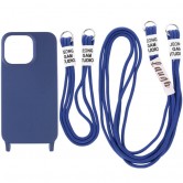 Чохол TPU two straps California для Apple iPhone 13 (6.1") Темно-синій / Midnight blue Чохол TPU two straps California для Apple iPhone 13 (6.1") Темно-синій / Midnight blue