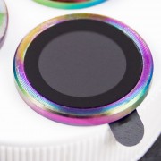 Захисне скло на камеру для Apple iPhone 14 Pro (6.1"") / 14 Pro Max (6.7"") - Metal Classic (в упак.) Бузковий / Rainbow