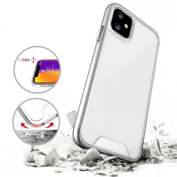 Чехол для Apple iPhone 11 (6.1"") - TPU Space Case transparent Прозрачный