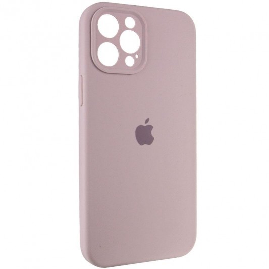 Чехол Silicone Case Full Camera Protective (AA) для Apple iPhone 12 Pro Max (6.7") Серый / Lavender - изображение 1