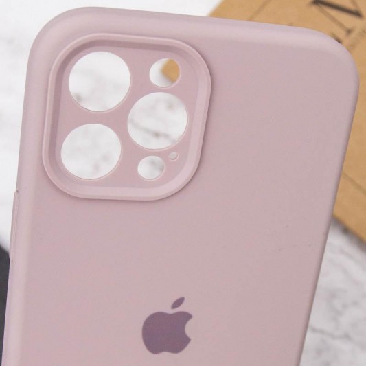 Чехол Silicone Case Full Camera Protective (AA) для Apple iPhone 12 Pro Max (6.7") Серый / Lavender - изображение 5