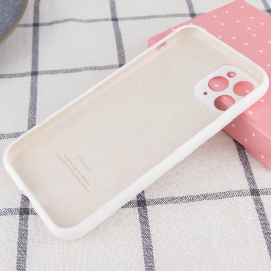Чехол Silicone Case Full Camera Protective (AA) для Apple iPhone 12 Pro Max (6.7") Белый / White - изображение 1