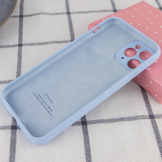 Чехол Silicone Case Full Camera Protective (AA) для Apple iPhone 12 Pro Max (6.7") Голубой / Lilac Blue - изображение 1