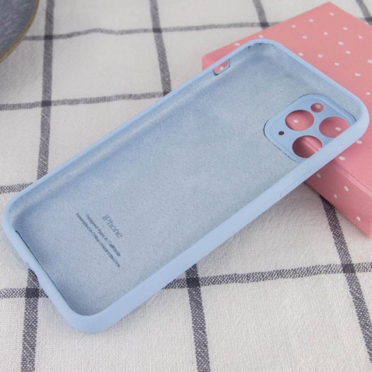 Чехол Silicone Case Full Camera Protective (AA) для Apple iPhone 12 Pro Max (6.7") Голубой / Lilac Blue - изображение 1