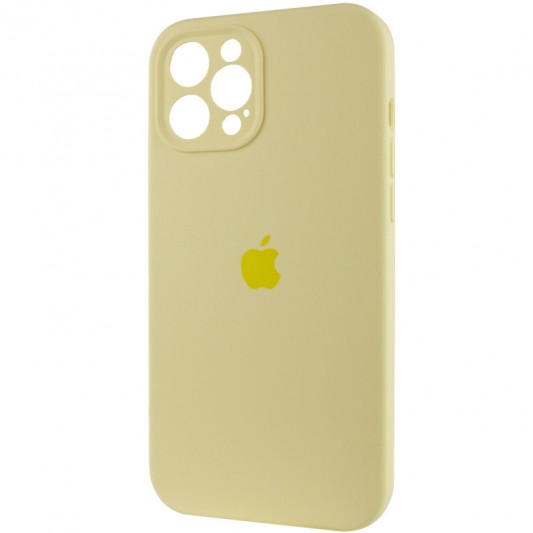 Чехол Silicone Case Full Camera Protective (AA) для Apple iPhone 12 Pro Max (6.7") Желтый / Mellow Yellow - изображение 2