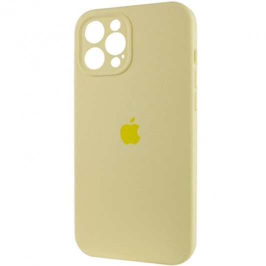 Чехол Silicone Case Full Camera Protective (AA) для Apple iPhone 12 Pro Max (6.7") Желтый / Mellow Yellow - изображение 2