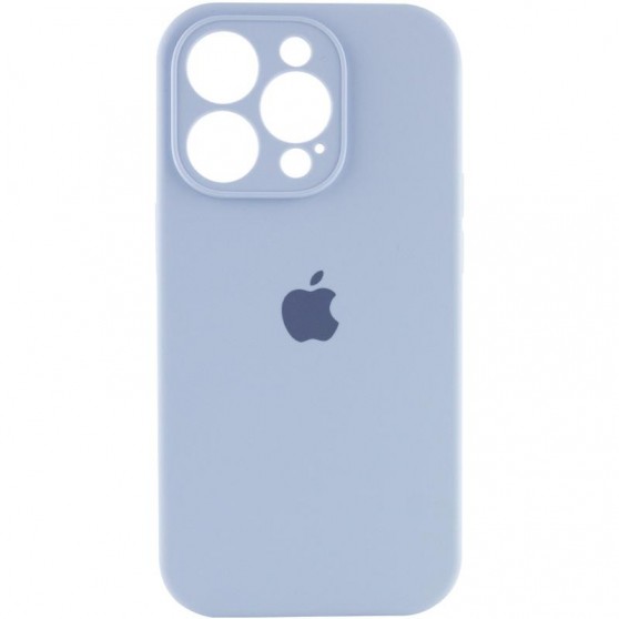 Чехол Silicone Case Full Camera Protective (AA) для Apple iPhone 13 Pro (6.1") Голубой / Lilac Blue