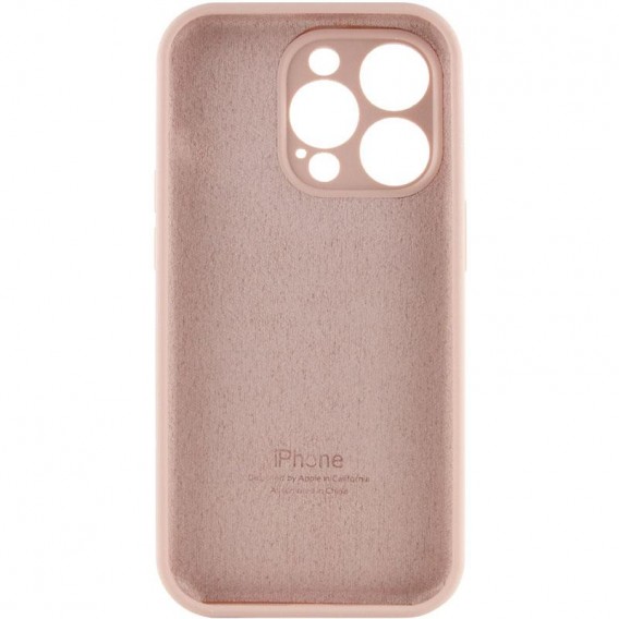 Чохол Silicone Case Full Camera Protective (AA) Apple iPhone 13 Pro (6.1"") Рожевий / Pink Sand