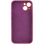 Чохол Silicone Case Full Camera Protective (AA) для Apple iPhone 13 (6.1"") Бордовий / Plum