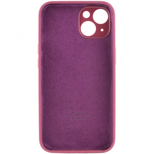 Чохол Silicone Case Full Camera Protective (AA) для iPhone 13, Бордовий / Plum - зображення 1 